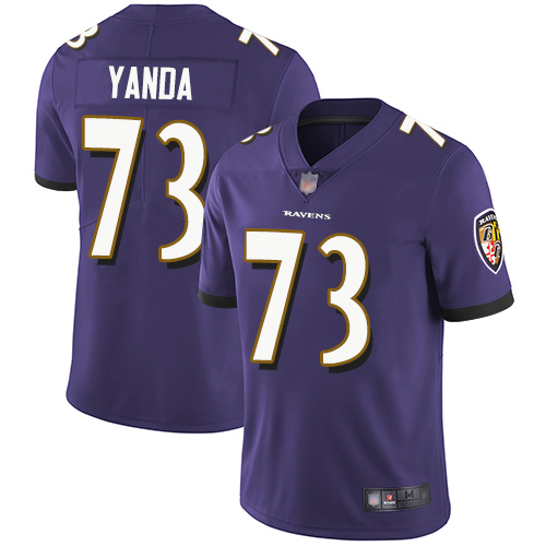 Baltimore Ravens Limited Purple Men Marshal Yanda Home Jersey NFL Football 73 Vapor Untouchable